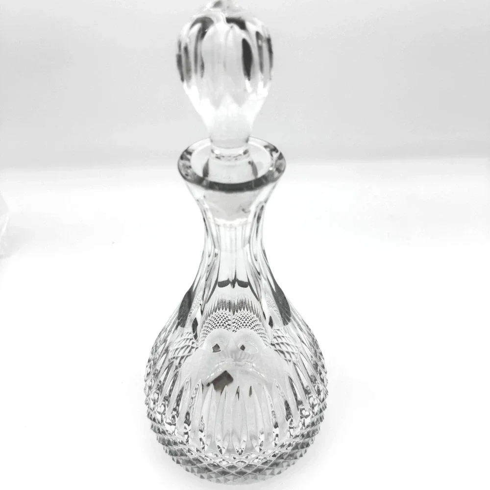 VTG Portugal Cut Crystal Wine Decanter Stopper Diamond Panel Atlantis Style